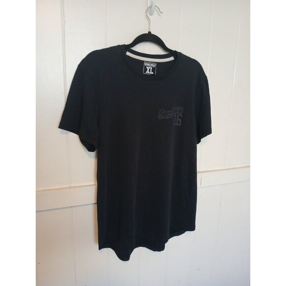 Squat Wolf Dry Knit Athletic T Shirt Logo Lifting Tee Mens XL Black Performance - Picture 3 of 13